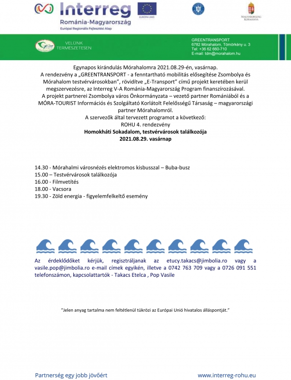 Egynapos kirándulás Mórahalomra 2021.08.29-én, vasárnap.