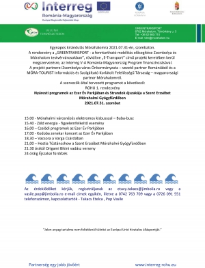 Nyáresti programok 2021.07.31-én, szombaton.