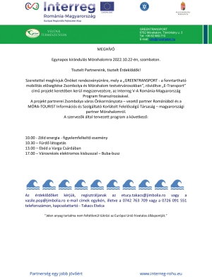 Egynapos kirándulás Mórahalomra 2022.10.22-én, szombaton.