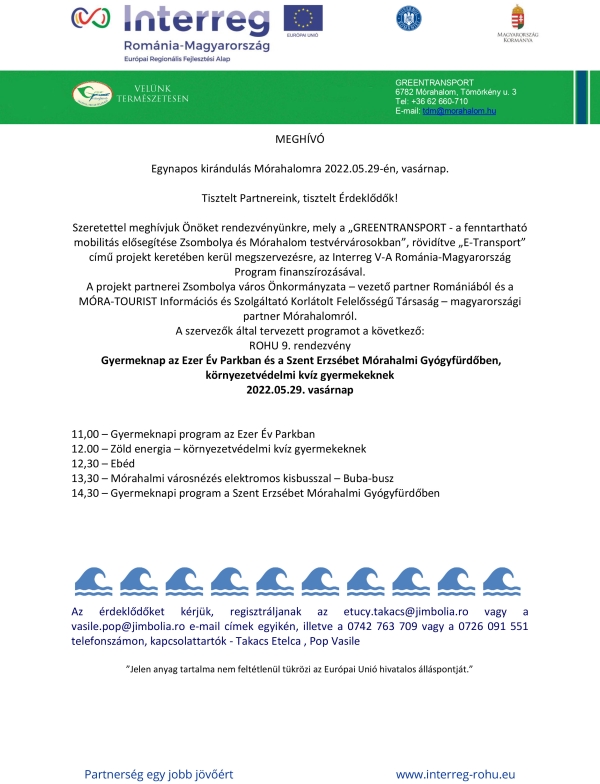 Egynapos kirándulás Mórahalomra 2022.05.29-én, vasárnap.