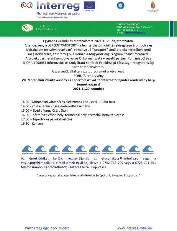 Egynapos kirándulás Mórahalomra 2021.11.20-án, szombaton.