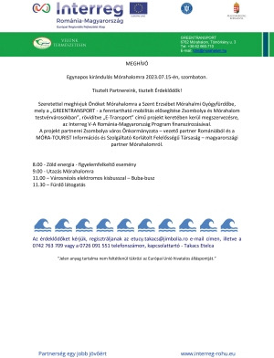 Egynapos kirándulás Mórahalomra 2023.07.15-én, szombaton.