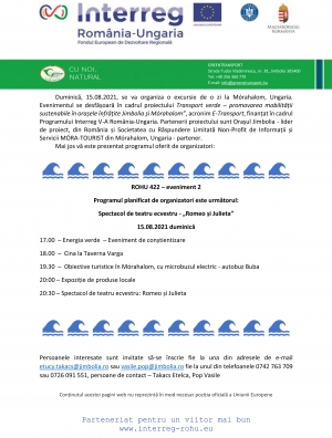 Duminică, 15.08.2021, se va organiza o excursie de o zi la Mórahalom, Ungaria.